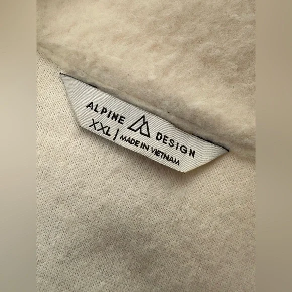 Fleece Pullover Sweater Women’s XXL Off White Cowl Neck Fuzzy 1/2‎ Zip Soft Cozy - Picture 5 of 8